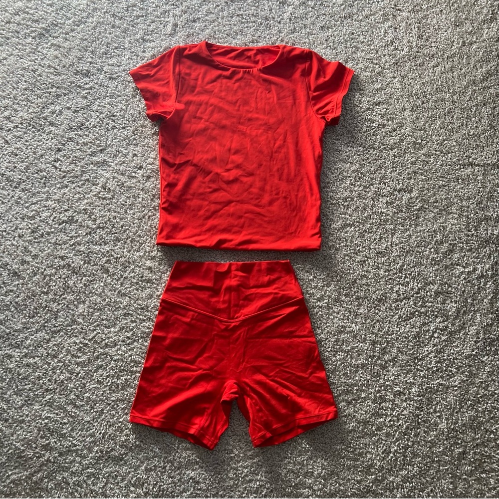Vitality Cloud II Crew Tee & Volley Shorts - Blood Orange